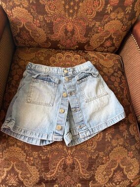 H&M Light Blue Denim Button-Front Girls' Skort